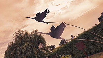 Kunst formt Garten - interessante Metallinstallationen Kunst formt Garten - interessante Metallinstallationen